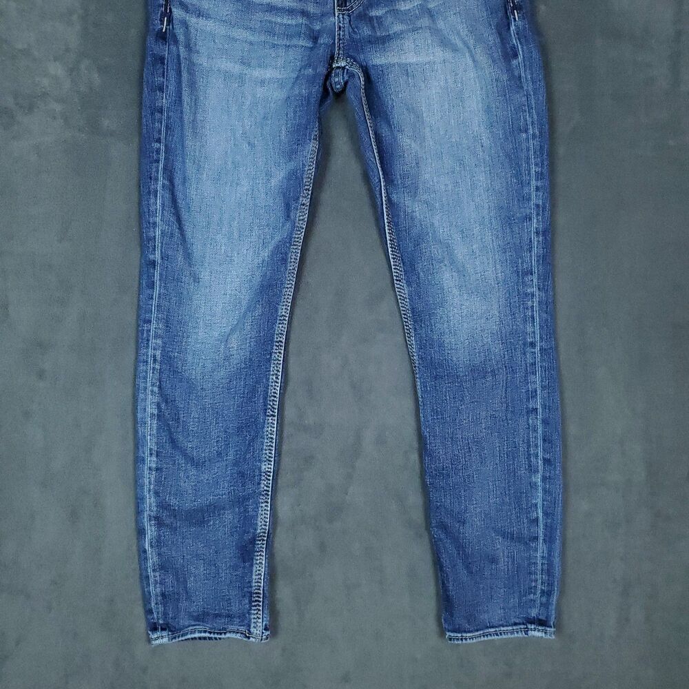BKE Alec Skinny Jeans Mens 30x29 Blue Denim Stretch Distressed Faded Modern Fit - Picture 8 of 16